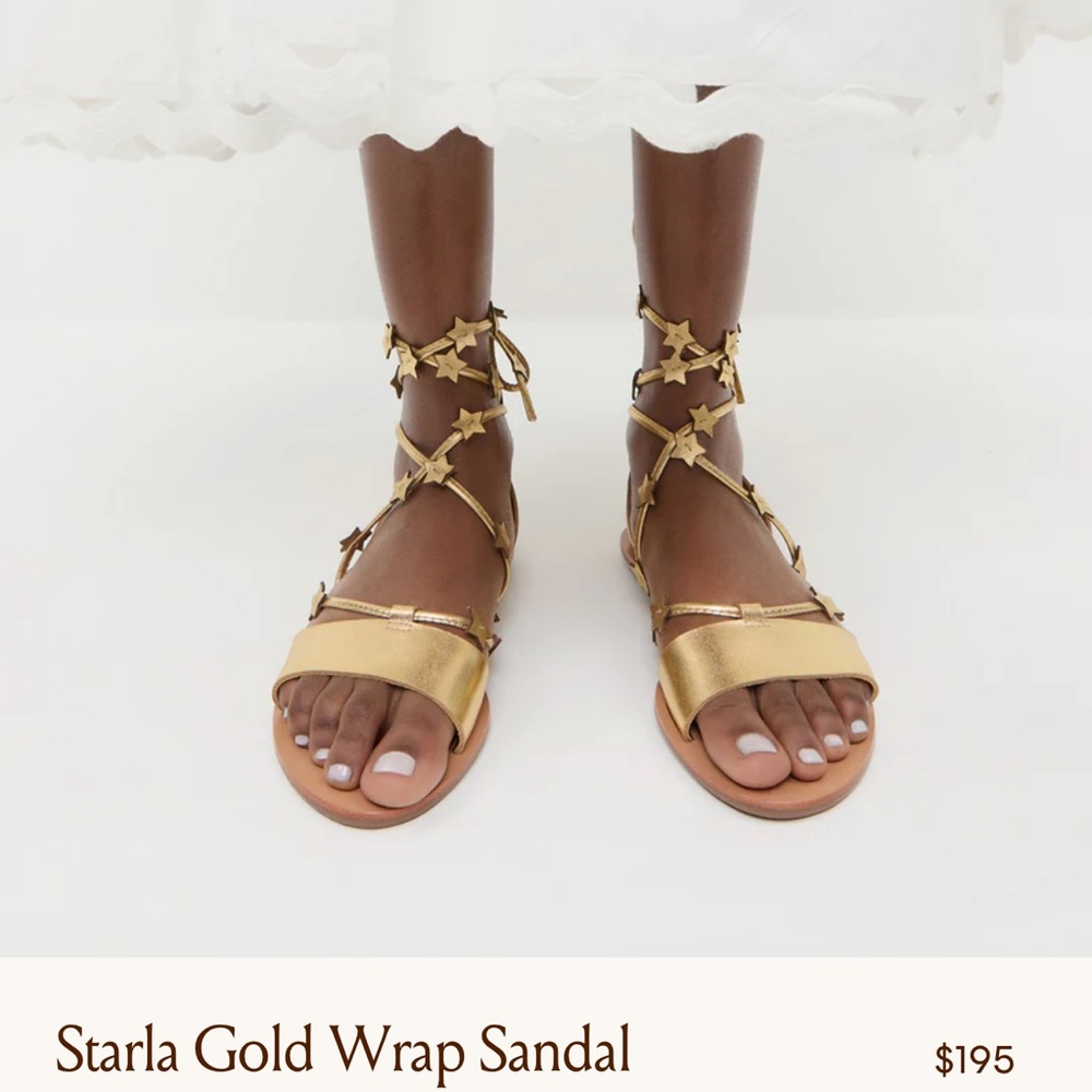 Loeffler Randall Gold Star Wrap Sandals